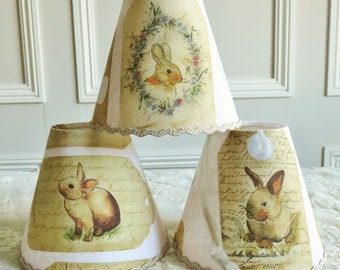 A superb rabbit Lampshade 11 x 13 cm / 4.3 x 5.1 ins for Wall Light, sconce or ceiling chandelier