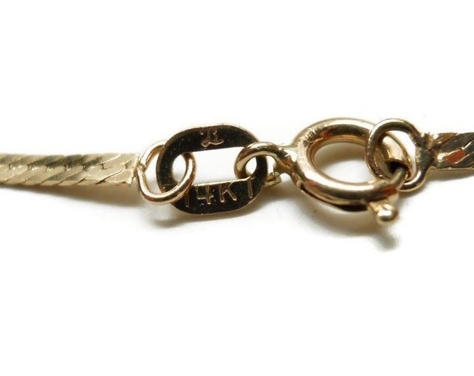 Storewide 25% Off SALE Vintage 14k Gold Ladies Designer Herringbone Bracelet Featuring Petite Braided Style Finish