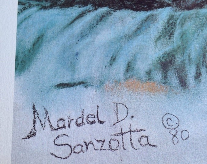 Storewide 25% Off SALE Original Limited Edition Mardel D. Sanzotta Pencil Singed Chalk Painting Titled "Say Fred... Ya Remember When..."