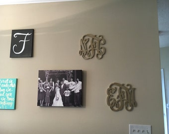 Wooden Monogram Wall Hanging sale sale item large inch wooden monogram letters vine room Wooden Monogram Wall Hanging sale sale item large inch wooden monogram letters vine room