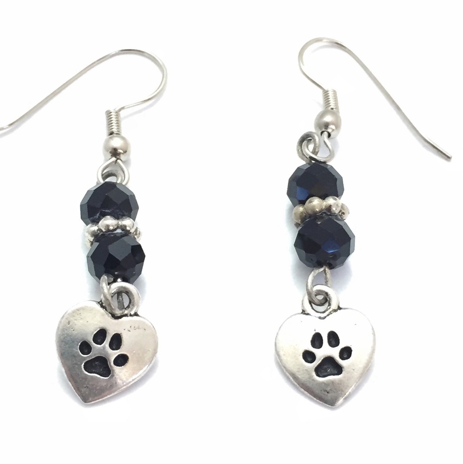 Dog Paw Earrings Paw Earrings Paw Print Earrings Dog