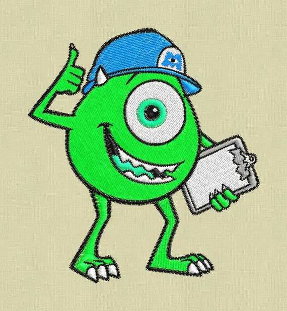Mike Wazowski From Monsters Inc Embroidery By TessasTrendyTreasure