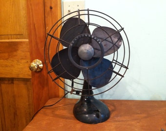 Antique Vintage Westinghouse 3-Speed Electric Fan with Bakelite Blades c. 1930