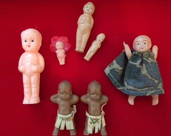 Lot of 7 1960's Celluloid Carnival Prize Toy