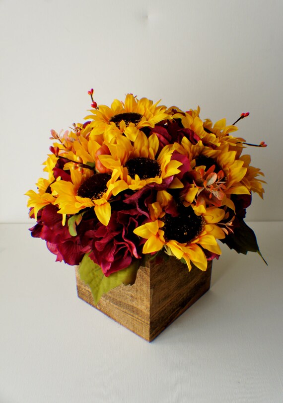 SALE Silk flower arrangement Sunflower Arrangement Fall