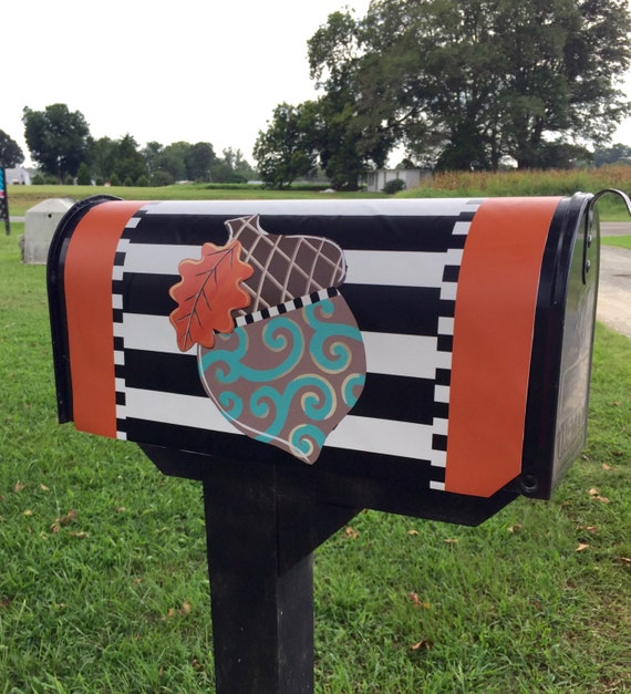 Items similar to SHIPS NOW!!! Acorn Mailbox Cover, Fall, Vinyl