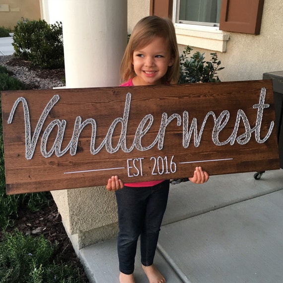 LARGE String Art Name Board custom name with by CraftyLittlePeas