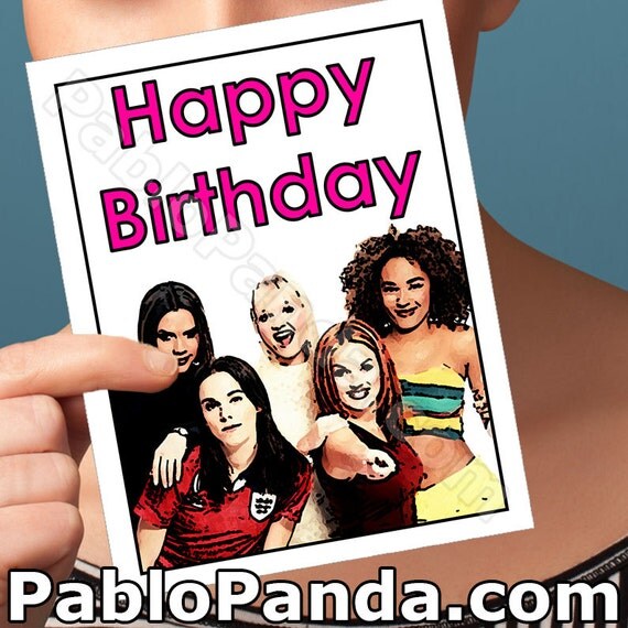 Items similar to Funny Birthday Card | Spice Girls | Baby Spice