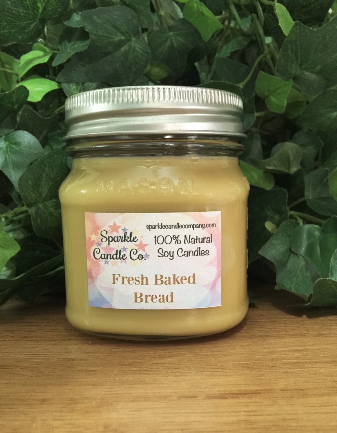 FRESH BAKED BREAD Soy Candle 8 oz. Mason Jar Candle Scented