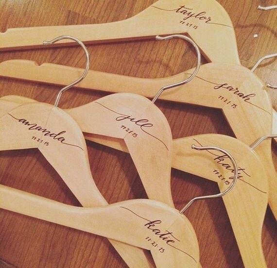 Personalized Wooden Hangers by GracefullyMadeArt on Etsy