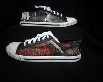 The Walking Dead Negan and Lucille Handpainted Shoes