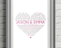 Unique first dance lyrics related items | Etsy