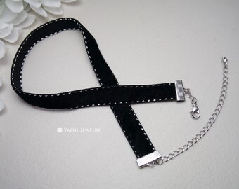 Black Velvet Choker Necklace, High Quality Velvet Necklace