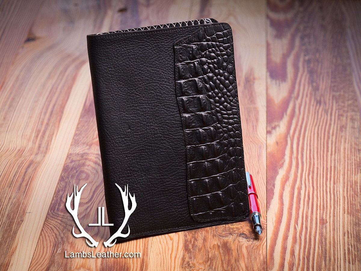 Leather Steno Pad Portfolio Leather Cover Genuine Leather and