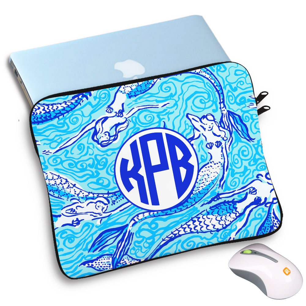 Personalized Laptop Sleeve Monogram Laptop Case by OnlyOneGift