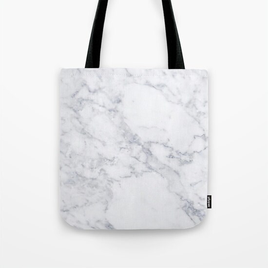 White Marble Tote Marble Tote Bag Cute Canvas Tote Marble