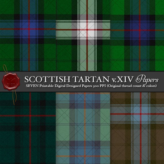 Digital Printable Scottish Tartan Plaid: Border Clan