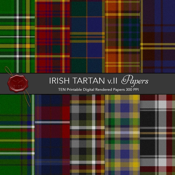 Irish Tartans /Kilkenny / Galway / Kerry / by CornucopiaArtDesign