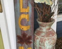 Unique fall welcome sign related items | Etsy