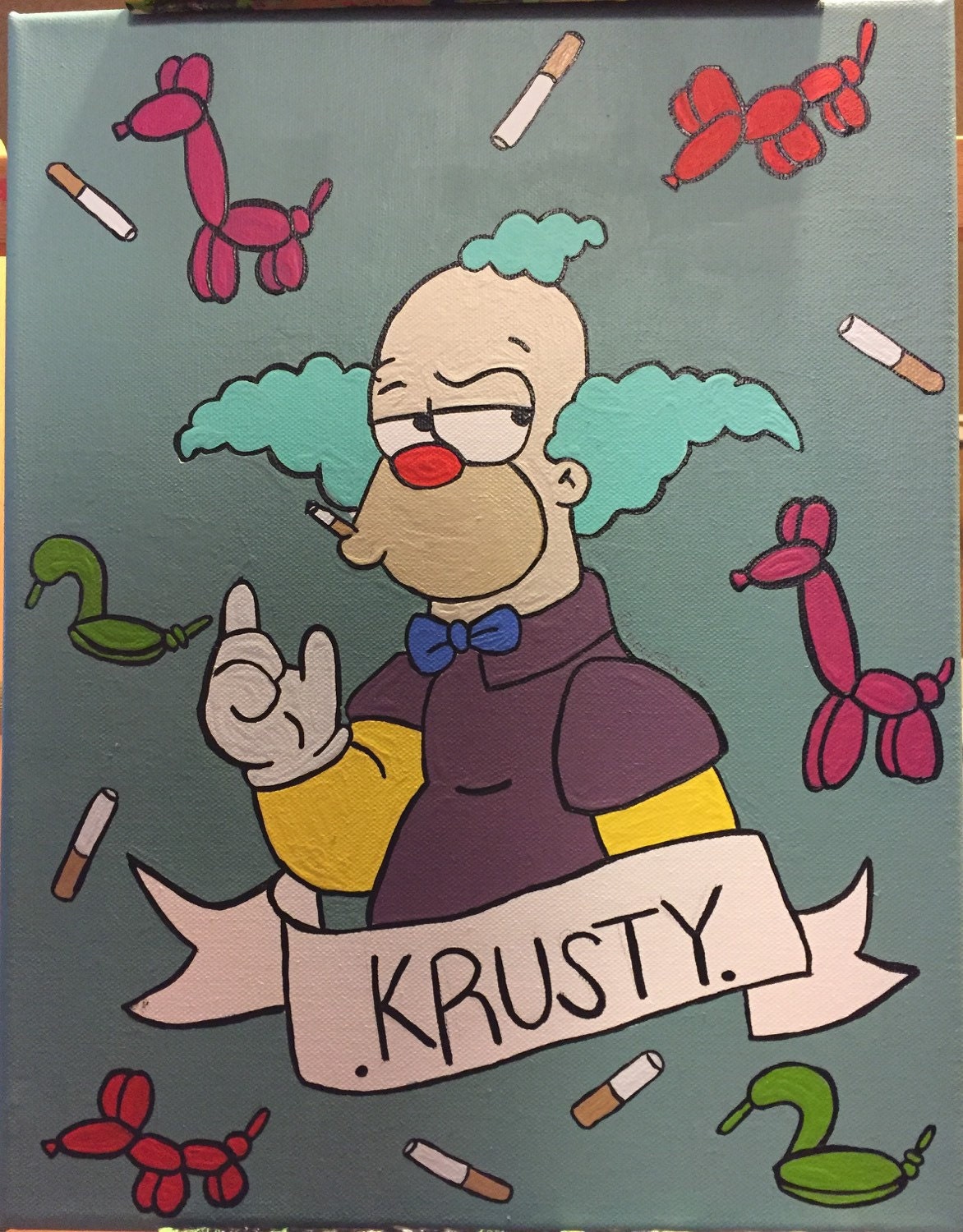 Krusty the clown by CeeseART on Etsy