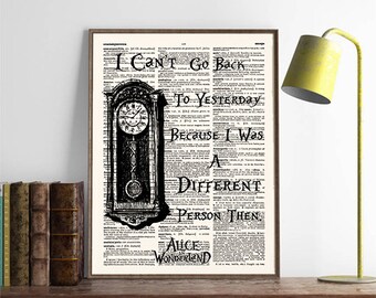 Alice in Wonderland Wall Art , 2, Alice Decorations, Children Book Art, Nursery Wall Art, 414