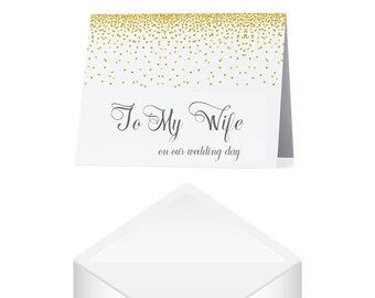 To My Wife on Our Wedding Day Card- Wife Wedding Card- Bride Wedding Greeting Card- To My Bride on Our Wedding Day Card- Wedding Card