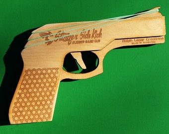 Stinger Side-Kick- 3 Shot Rubber Band Gun, Personalize it!