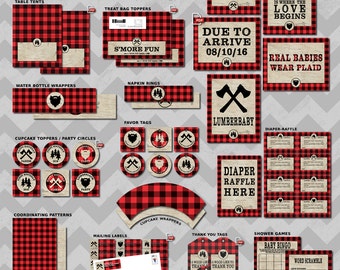 Lumberjack Baby Shower, Lumberjack shower, Lumberjack shower decorations, Woodland baby shower, Flannel baby shower, Plaid baby shower