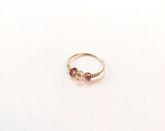 Tiny hoop nose ring 20g, nose ring gold, gold nosering, septum nose ring, nose ring silver, nose ring hoop, nose ring 22g, gold nose hoop
