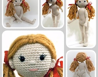 Crochet doll, crochet girl, amigurumi girl - The Zizidora Doll, Amigurumi Pattern, Doll Crochet Pattern, Amigurumi doll, Jointed doll