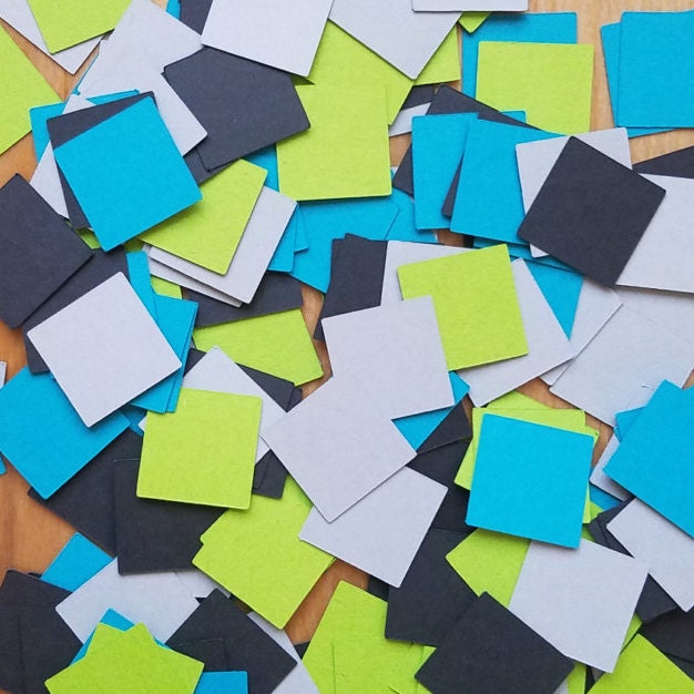 Handmade Pixel Confetti with Minecraft colors