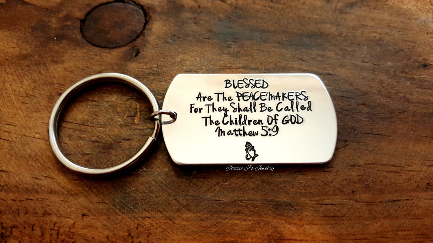 Blessed Are The Peacemakers Bible Verse Keychain Always Come