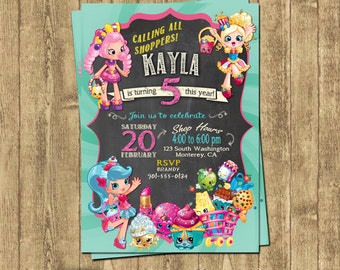 Shopkins Birthday Invitations