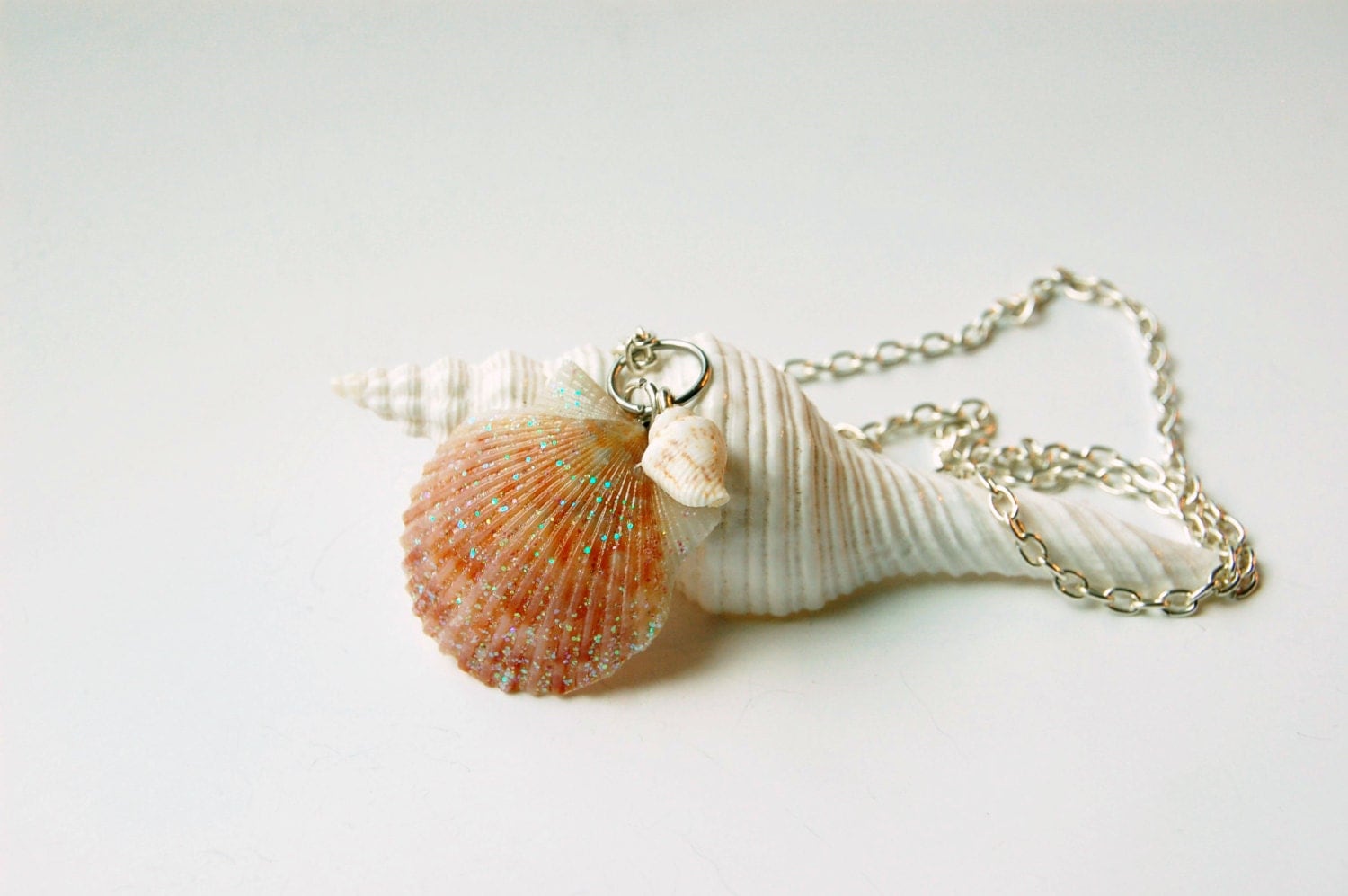 Little Mermaid Shell Necklace Seashell by LovesShellsBeads on Etsy