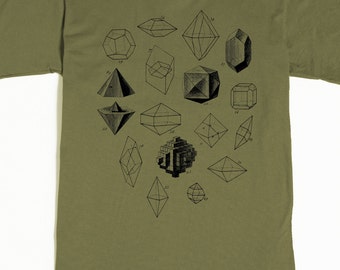 Geometric Shapes T-shirt - Men's Graphic Tee Shirt - Geometric Math Art Tshirt