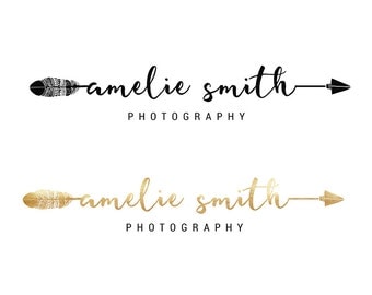 Photography Logo Duo | Calligraphy logo | Cute logo | Wedding Photography Logo | Modern logo | Script Logo | Arrow logo