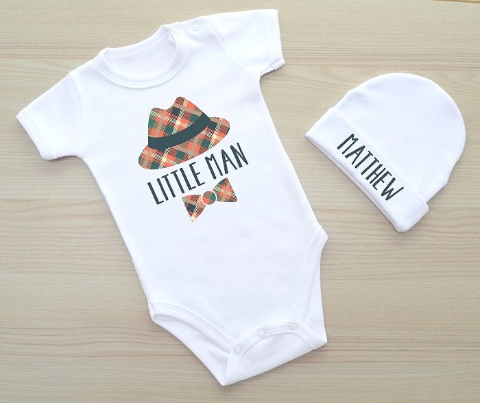 cute baby boy clothes personalized baby bodysuit and hat set cute baby boy clothes personalized baby bodysuit and hat set