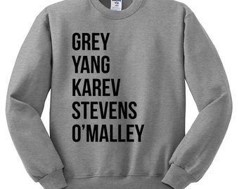 Greys Anatomy Sweatshirt “Grey Yang Karev Stevens O'Malley” Thursdays We Watch Greys Anatomy Shirt, A Beautiful Day To Save Lives Sweatshirt