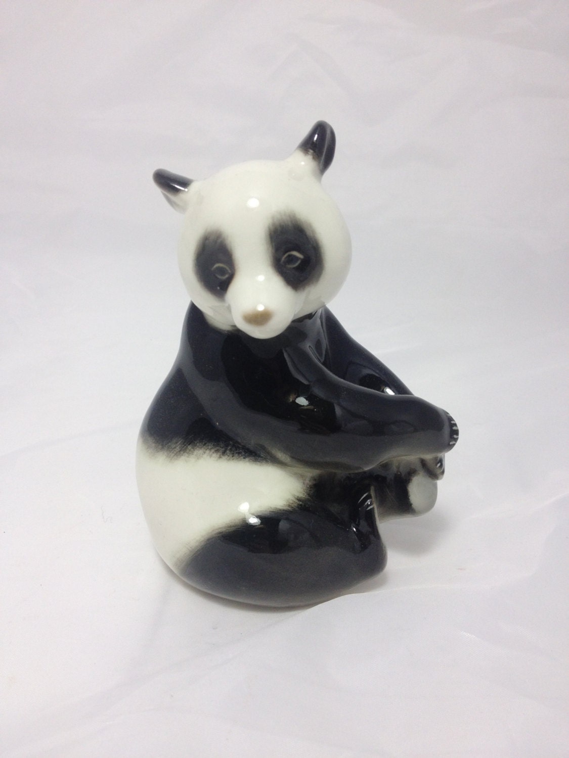 Vintage Panda Porcelain Animal Collectible Figurine Quirky