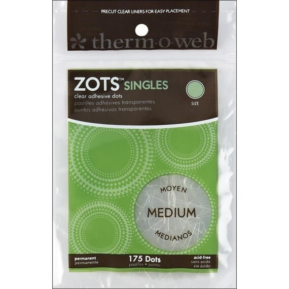 Zots Singles Medium Clear Adhesive Glue Dots