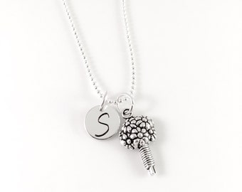 Flower Girl Necklace, Personalized Flower Girl Gift, Initial necklace, Junior Bridesmaid, Mother daughter gift, for mom, Wedding Party