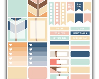 Feathers weekly stickers kit | Themed weekly kit | Erin Condren vertical theme weekly kit | Weekly planner stickers
