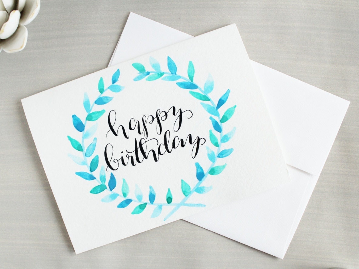 Wonderful Calligraphy Birthday Cards &IJ12 - Advancedmassagebysara