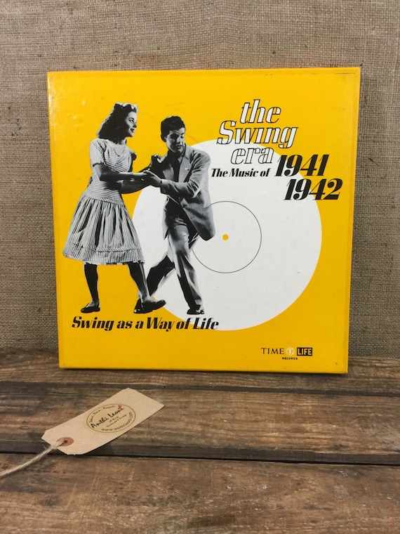 Vintage Vinyl Record Swing Music Box Set - The Swing Era 1941 - 1942 - 3 x 12" Records and Book in Boxed Cover Set - Swing Music Records by