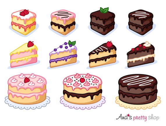 Cake clipart piece of cake clipart bakery clipart pastry (570 x 434 Pixel)