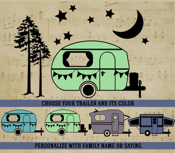 Download Trailer svg RV svg Camper rv Outdoors Silhouette Design