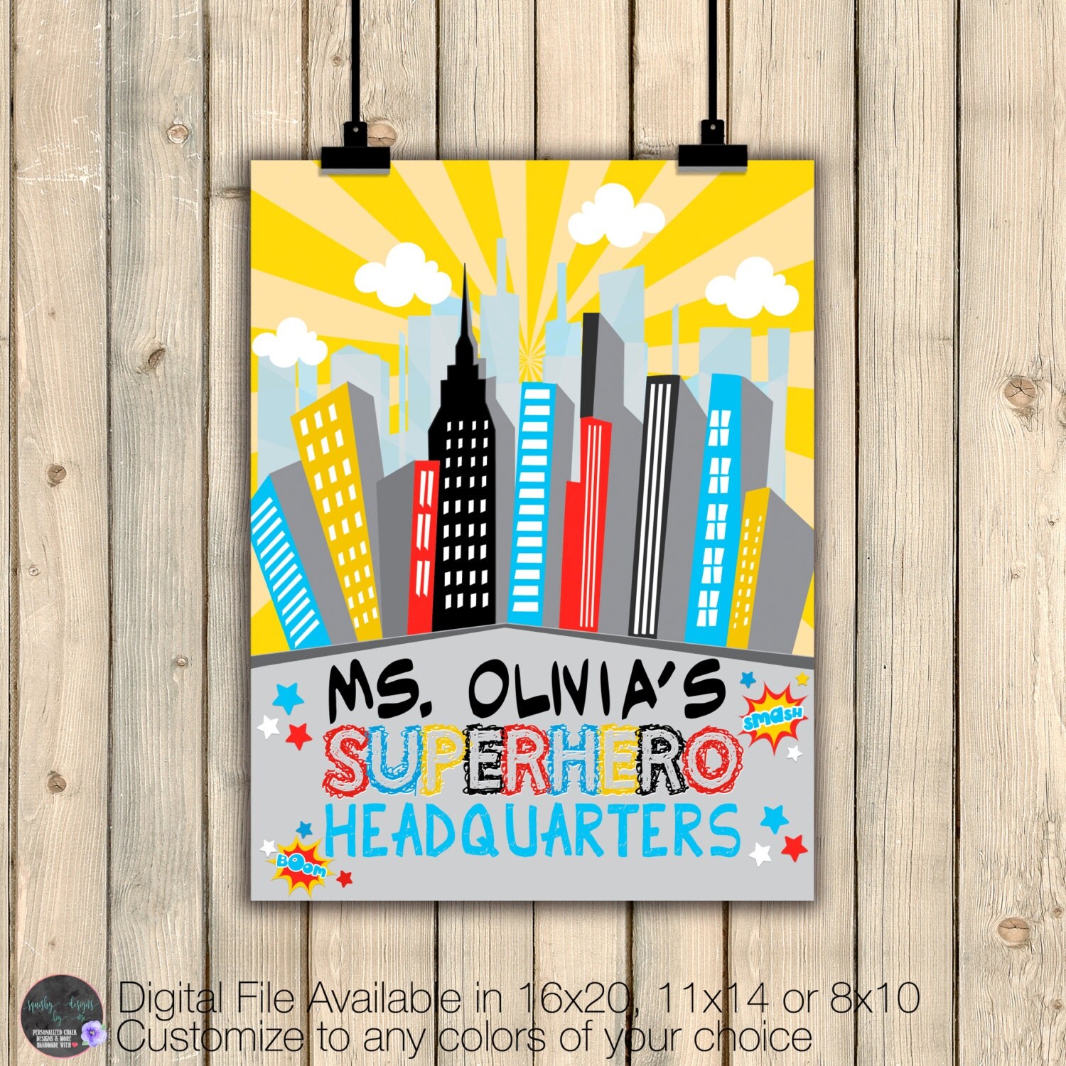 Superhero Headquarters Superhero Classroom Decor Gift for