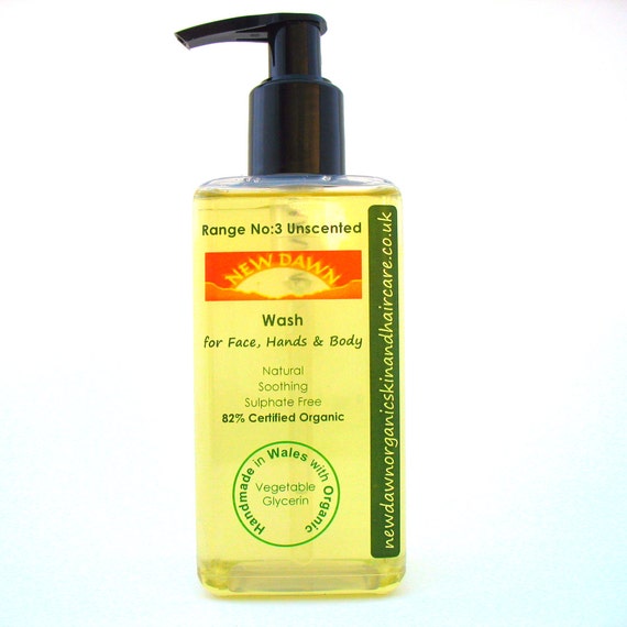 Unscented Organic Face Hand &amp; Body Wash Sensitive Skin