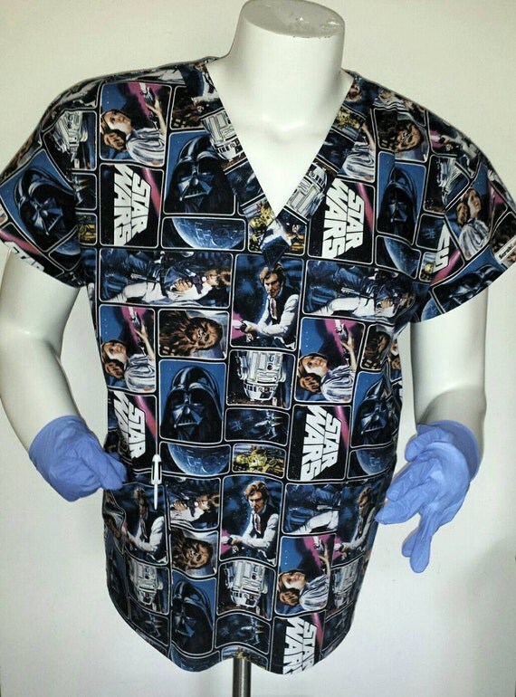 Vintage Star Wars Scrub TopEspecially tailored V Neck by ScrubLub