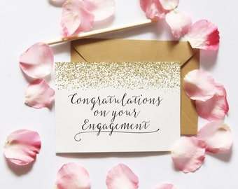 Engagement Card Printable, Printable Card, Congratulations Engagement Card DIY, Congrats Engagement Card Digital Download Instant Download